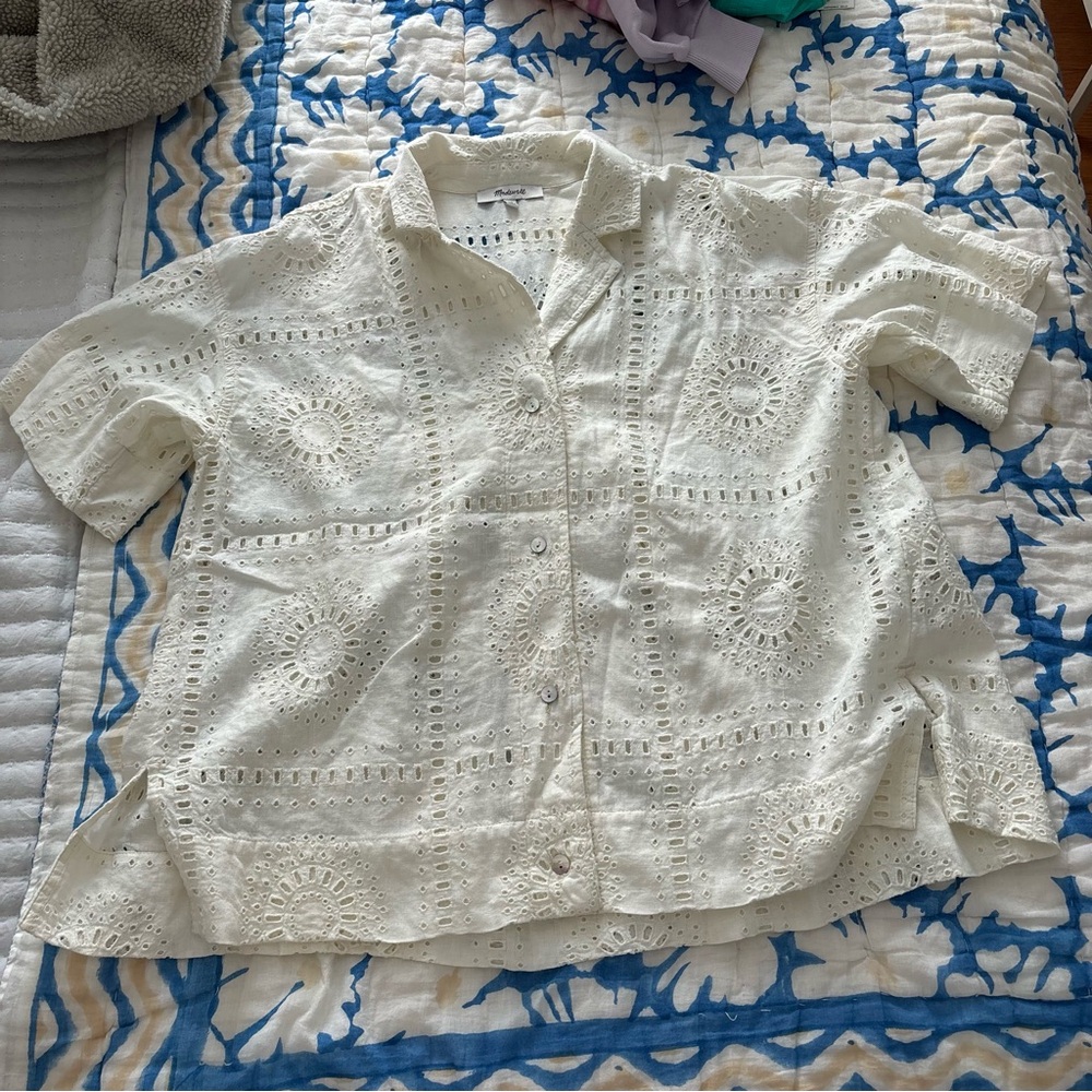 MADEWELL EMBROIDERED CAMP SHIRT